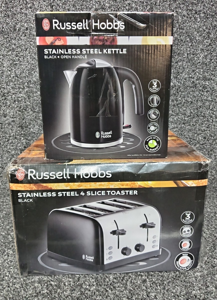 Russell Hobbs Stainless Steel Kettle 20413 and Slice Toaster