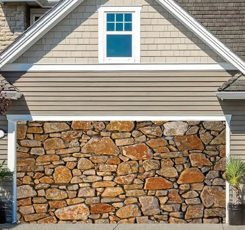 Steinwand Garage Garage Tür Banner Gewebe Outdoor Hintergrund