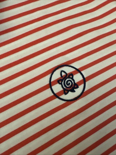 Turtleson Polo Shirt Mens Medium Red Performance Golf Gus Stripe Stretch NWT NEW - Picture 4 of 10