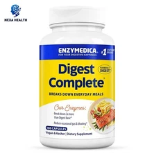 Enzymedica Digest Complete Dietary Supplement Veg Capsules 180 Caps Exp 10/26