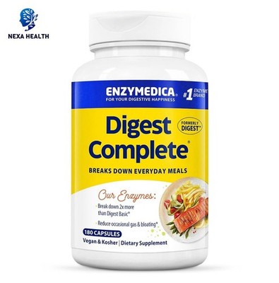 Enzymedica Digest Complete Dietary Supplement Veg Capsules 180 Caps Exp 10/26