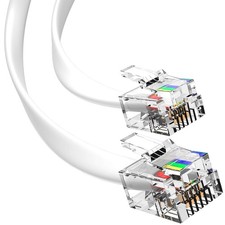 3FT RJ11 Cable Phone Cord for Landline Phones, Telephone Cord RJ11 to RJ11 6P