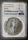 2016 $1 American Silver Eagle Dollar NGC MS70