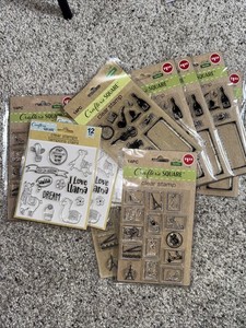 Lot Of 12 Crafters Square Clear Stamps  Lot  Scrapbook Craft