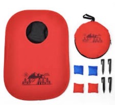Portable Miniature Cornhole Set Outdoor Game Camping Foldable Travel Zip Case