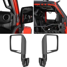 2pcs Side View Mirrors Fit Half Doors For 1997-2024 Jeep Wrangler Tj Jk Jl Jt 2pcs Side View Mirrors Fit Half Doors For 1997-2024 Jeep Wrangler Tj Jk Jl Jt