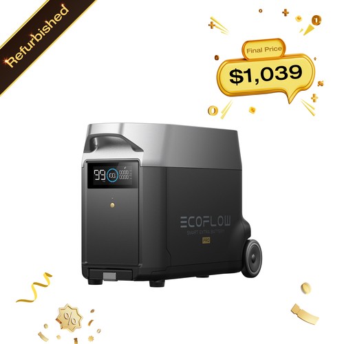 EcoFlow DELTA Pro Generator Extra Battery 3600Wh LFP Certified Refurbished
