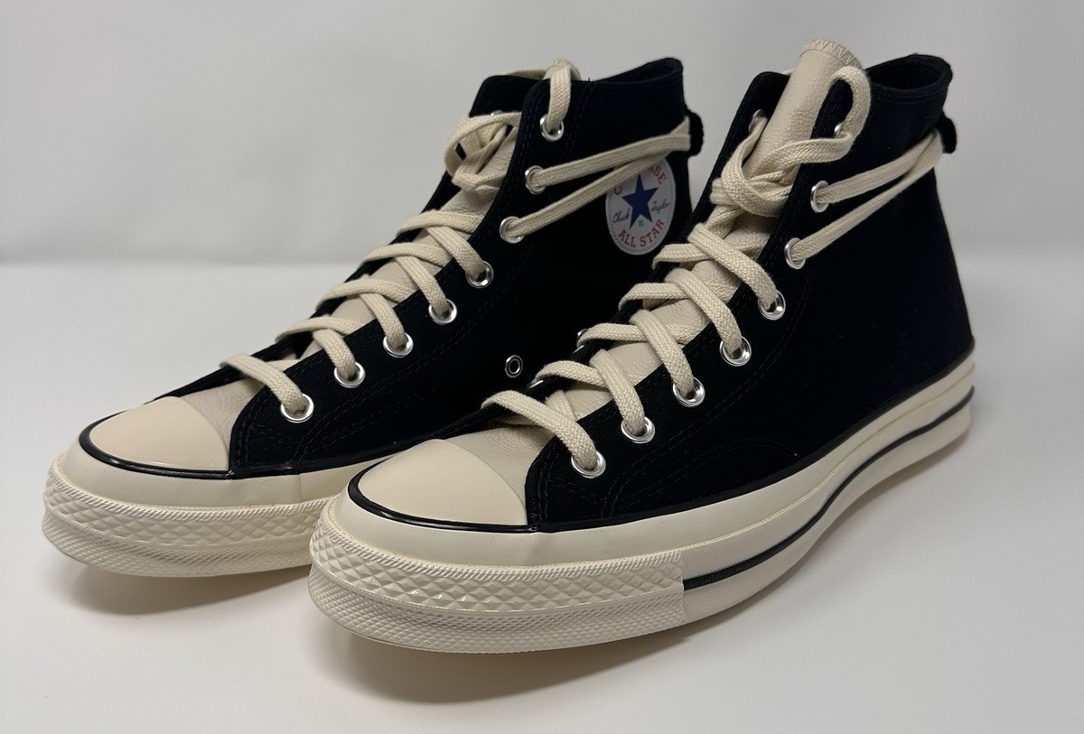 Size 9.5 - Fear of God Essentials x Converse Chuck 70 High Black 