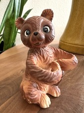 Vintage Ceramic Bear Teddybear Figurine Toothbrush Holder Kitschy Cute Japan