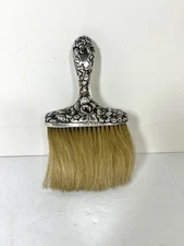 Vintage Sterling Silver Repousse Clothing/Crumb Brush- Marked, 85 grams