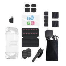 19pcs Crystal Case Screen Sticker Silicone Pad Tempered Film Bag For Steam Deck