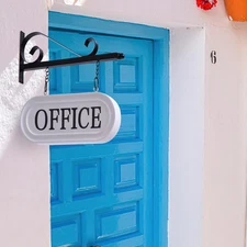 Office Sign Door Double-Sided Wall-Mounted Business Signs outside Metal Hallway