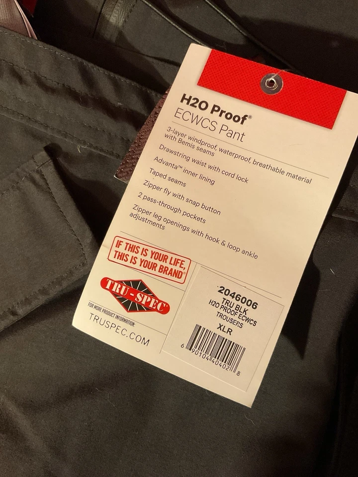 TRU-SPEC MEN'S H2O Proof ECWCS Waterproof Trousers NEW WITH TAGS Size XLR - Image 2 of 4