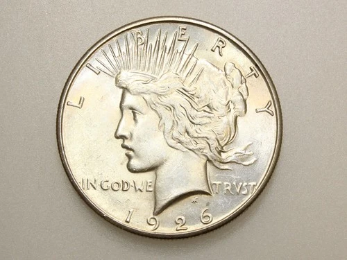 1926-S $1 PEACE SILVER ONE DOLLAR CH/GEM BU