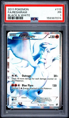 Reshiram graded PSA 1 for sale on eBay