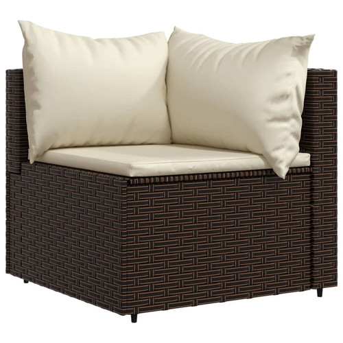 Patio Lounge Set Brown, Cream white - Picture 4 of 11