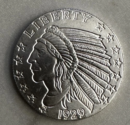 1/4 Ounce .999 Fine Silver Golden State Mint Indian Head Coin