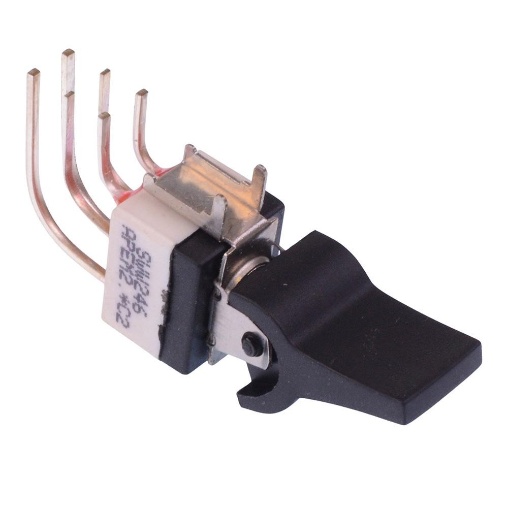 SWW246A6X653 APEM Black Paddle On-On PCB Miniature Toggle Switch DPDT 4A 30VDC