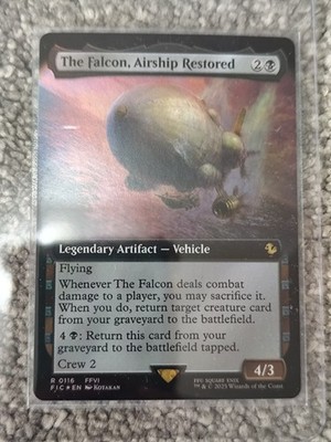 MTG - The Falcon, Airship Restored - Final Fantasy - FOIL Extended Art Rare