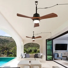 36" Gazebo Fans Outdoor Hanging with Remote Outdoor Ceiling Fan for Patios wi...