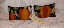 HALLOWEEN Pumpkins FELT PILLOW TUCKS- SET OF ...