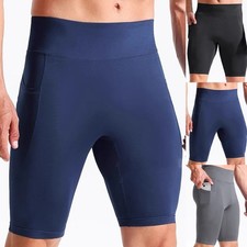 Pantaloncini da corsa uomo 5XL alta elasticità poliestere spandex per allenamento sportivo