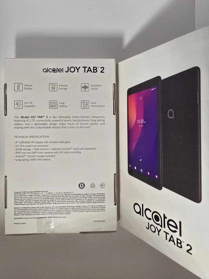 Alcatel Joy Tab 2 32GB, 8 Inch Tablet (Boost Mobile) - Wi-Fi/4G LTE (Brand New) - Image 4 of 4