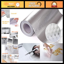 Oil-Proof Kitchen Wallpaper Peel and Stick Backsplash, Waterproof Aluminum Foil