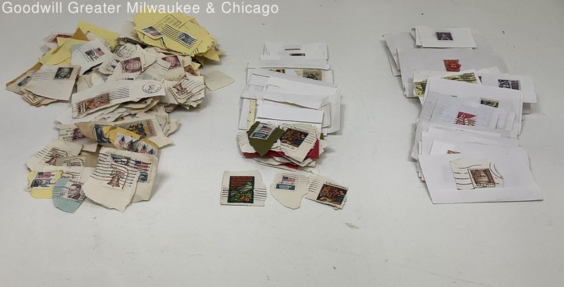 Lot of Various Mixed International United States Used Postage Stamps Vintage