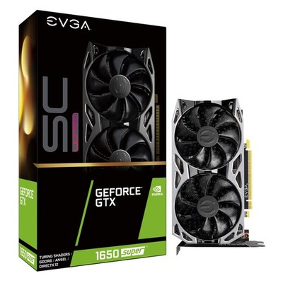 EVGA GeForce GTX 1650 Super SC Ultra Gaming, 4GB GDDR6, Dual Fan, Metal Backp...