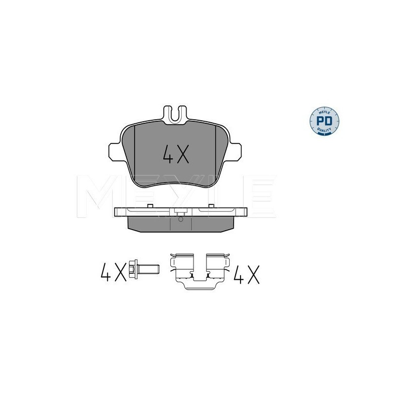 MEYLE 025 248 4818/PD Brake Pads Set Rear for CLA A B GLA Q30 SLK SLC QX30 S