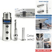 Trailer Jack Drill Adapter 1 Inch Drive Shaft Stainless Steel Handle 1/2 Inch