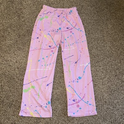 Pixie lane lounge pants paint splatter pink size 11/12
