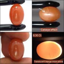 Natural Moonstone cabochon 8.30  ct Orange Ca...