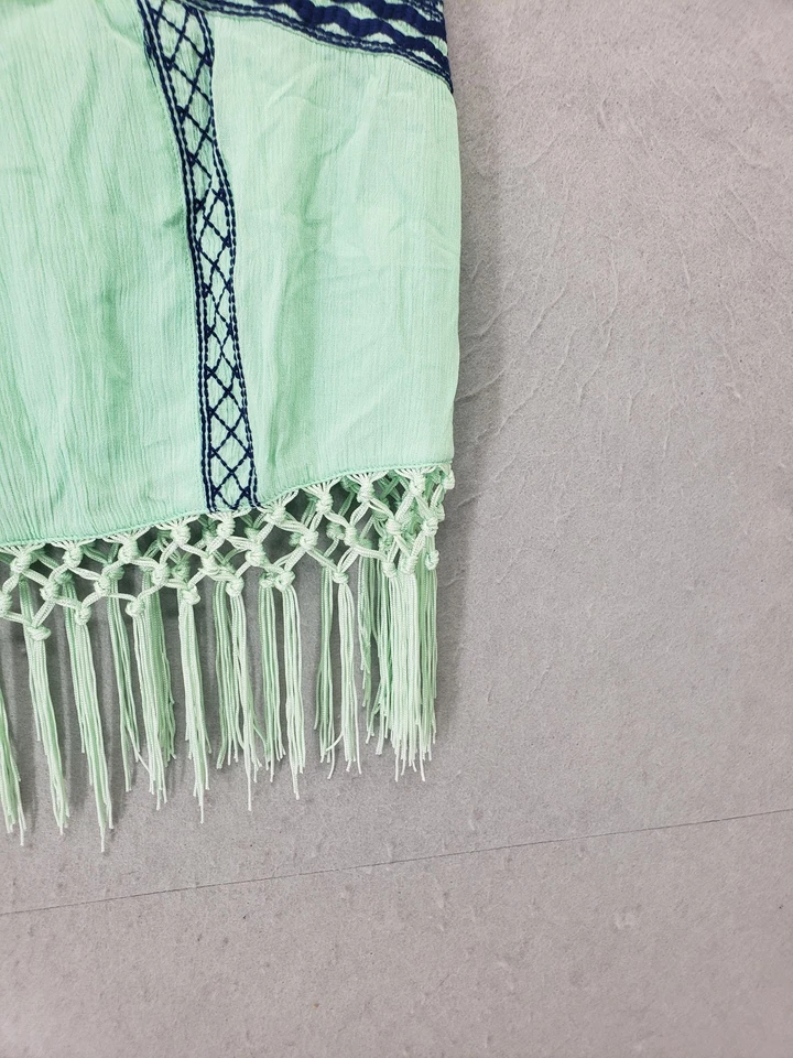 Francesca's Alia Top Women Small Embroidered Fringe Boho Festival Tank Boho Hipp - Image 4 of 4