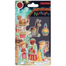 Wise Men CHRISTMAS Nativity Clear Rubber Stamp Set Craft Consortium CCSTMP048