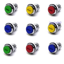 Arcade LED Push Buttons Chrome Plated 12V Illuminated Lit MAME JAMMA Video Game