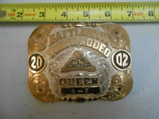 RARE RED BLUFF 2002 BATTLE MTN YOUTH RODEO 4-7 QUEEN BELT BUCKLE RODEO COWGIRL
