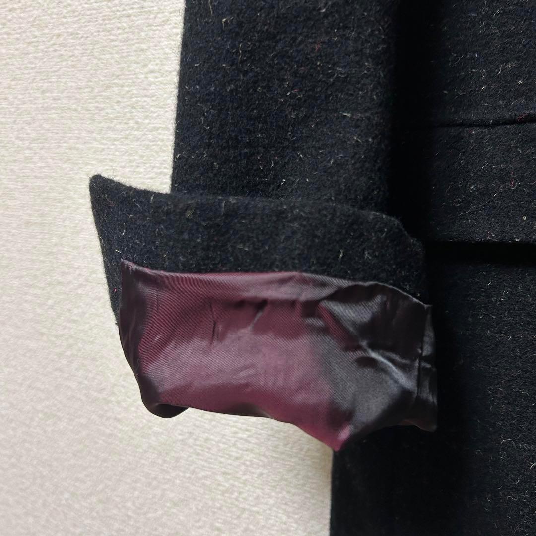 Lad Musician Chester Coat Kemp Wool Black Pattern size-L Lad Musician Chester Coat Kemp Wool Black Pattern size-L