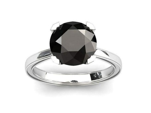 1.5ct Simulated Black Simulated Diamond Bridal Set Ring White Gold Plated - Picture 4 of 8