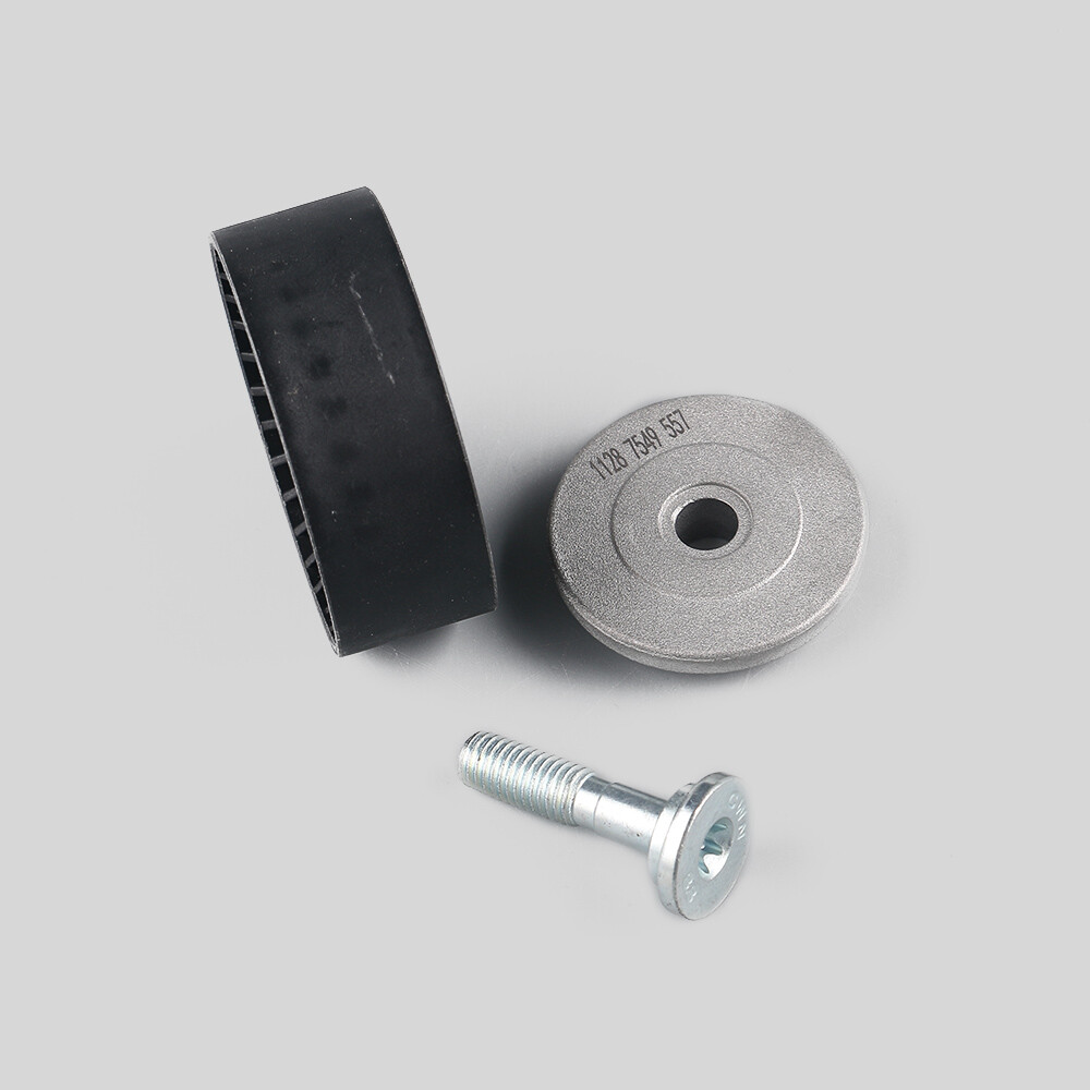 Drive Belt Idler Pulley Belt Tensioner Pulley - Compatible for BMW 545i 2004-2005 for BMW 550i 2006-2010 for BMW X5 2004-2006 - Replace Part 11287549557