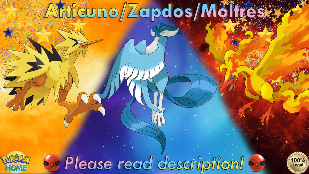 You can get legally shiny Galarian Articuno, Zapdos, and Moltres