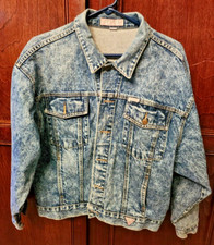 Vintage 80s Guess Denim Jacket GEORGES MARCIANO Blue Size L Made In USA
