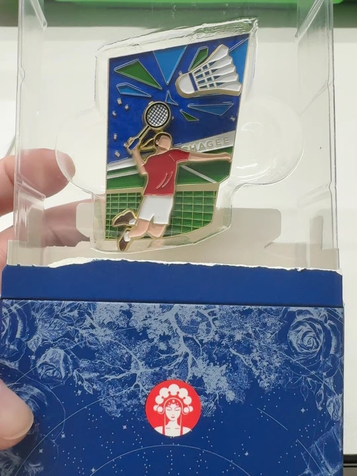 Paris 2024 Olympic Games Badminton Pin Badge Sponsor CHAGEE Sports