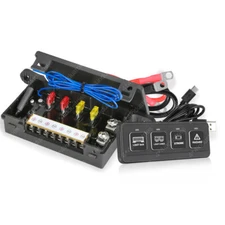 Wireless 4 Gang Switch Panel Circuit Control Relay System Pickup Truck SUV UTV 
