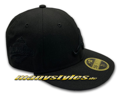 LA DODGERS or ATLANTA BRAVES MLB BLACK 59FIFTY Fitted LOWPROFILE HWC NEW ERA CAP