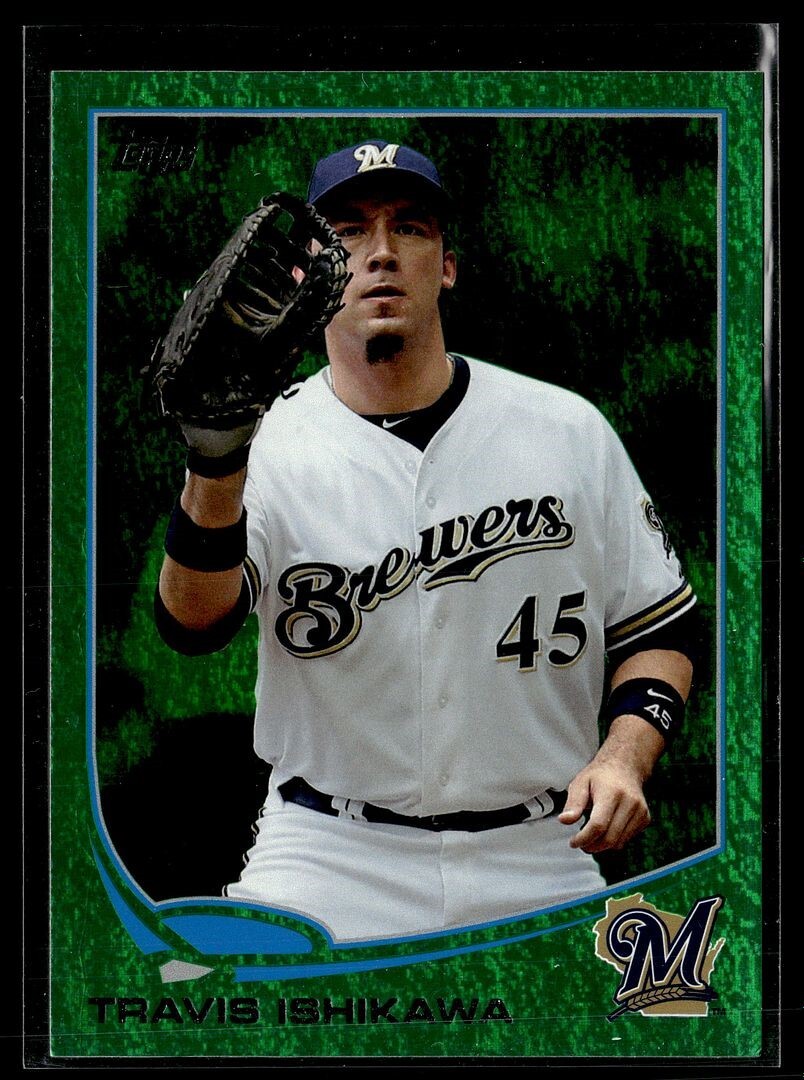 2013 TOPPS GREEN SPARKLE #45 TRAVIS ISHIKAWA BREWERS | eBay