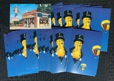 PLANTERS MR PEANUT Hot Air Balloon 4x5.75" Post Card LOT of 45 VF 8.0