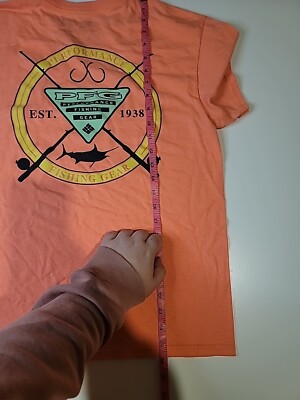T-shirt Columbia PFG – Homme Taille L – Rose – 100% Coton – Manches Courtes – Pêche & Casual