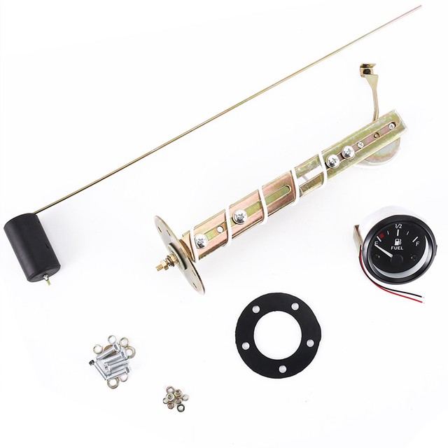 Universal 2" Fuel Tank Gauge and Sender Unit 12v for Marine Boat Barge
